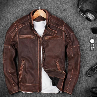Walnut Leather Jacket 514 – Leather Shoes | Bags | Jackets | Accessories